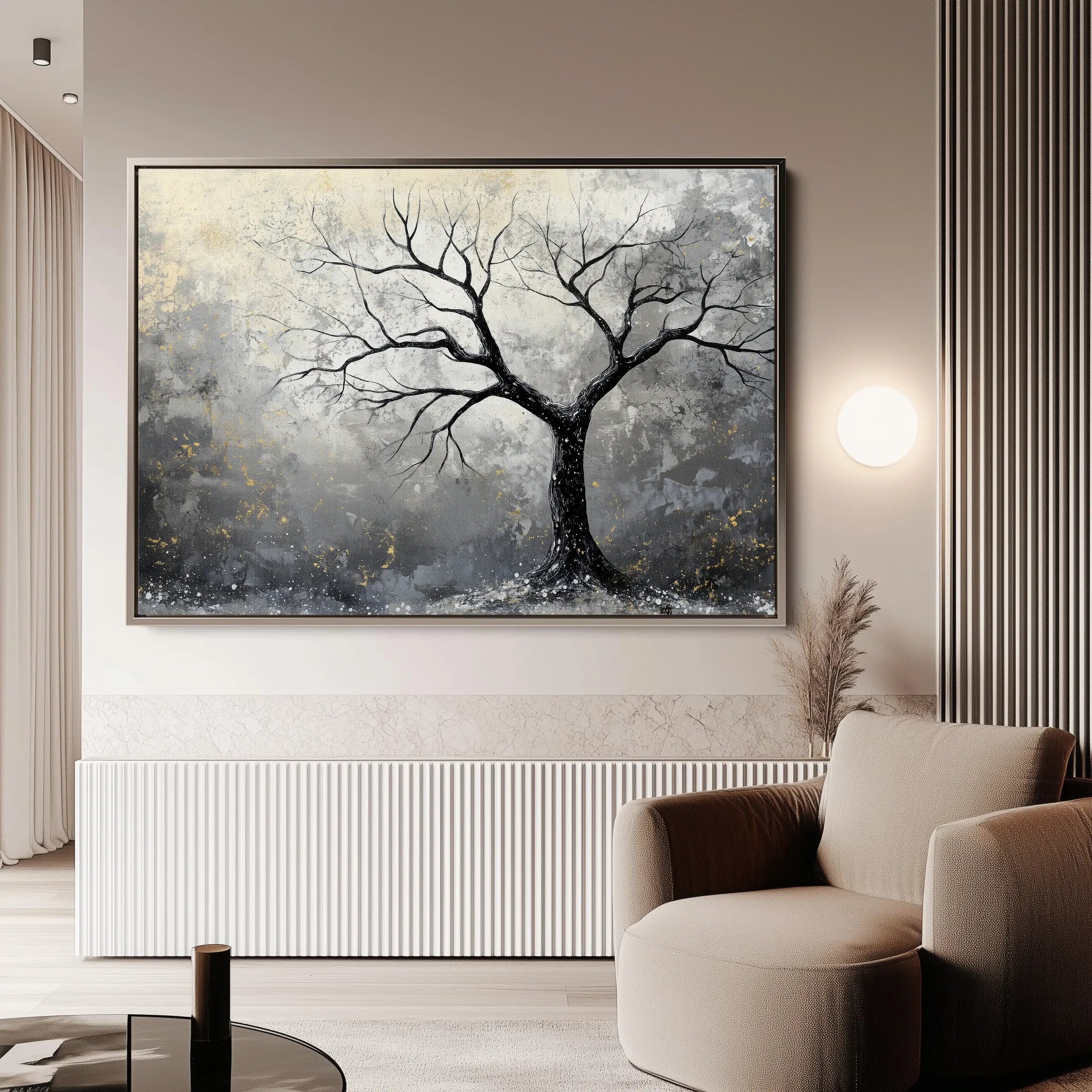 Landscape 404 Canvas Art 18" x 24" / 45 x 60 cm / Black