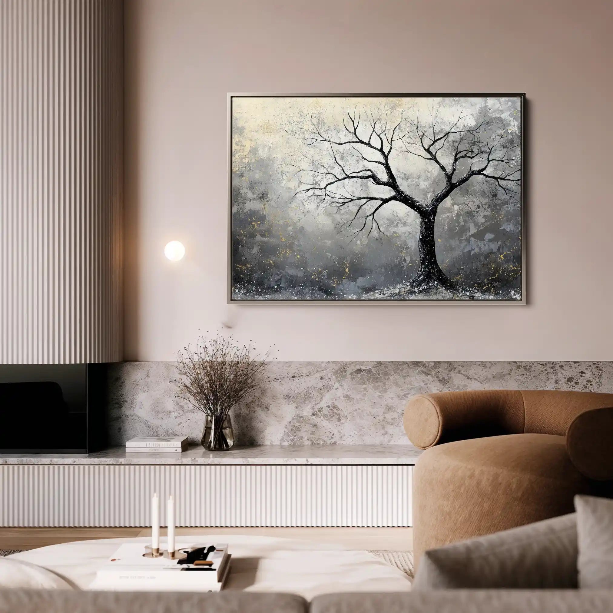 Landscape 404 Canvas Art 60 x 40 cm / Black