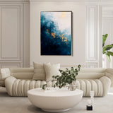 Abstract 405 Canvas Art 18" x 24" / 45 x 60 cm / Black