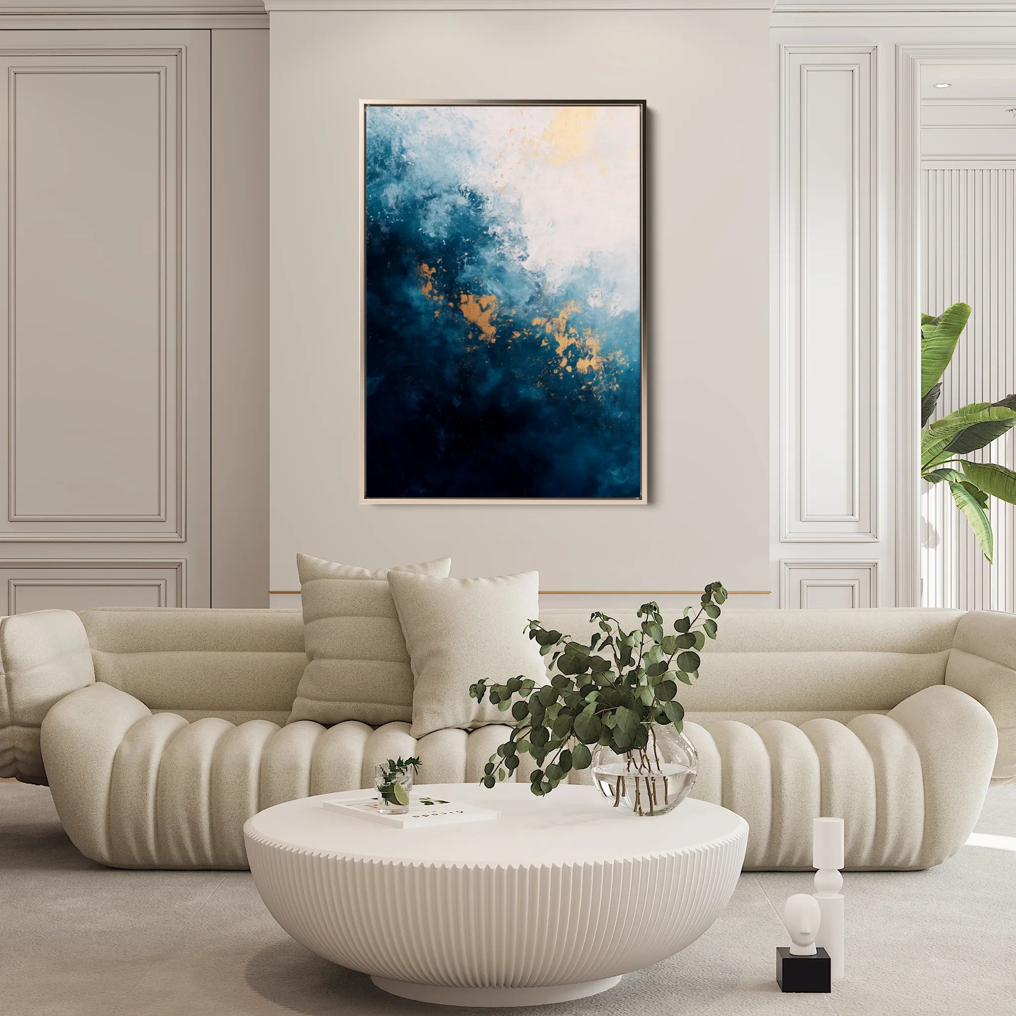 Abstract 405 Canvas Art 18" x 24" / 45 x 60 cm / Black