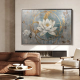 Floral 405 Canvas Art 18" x 24" / 45 x 60 cm / Black
