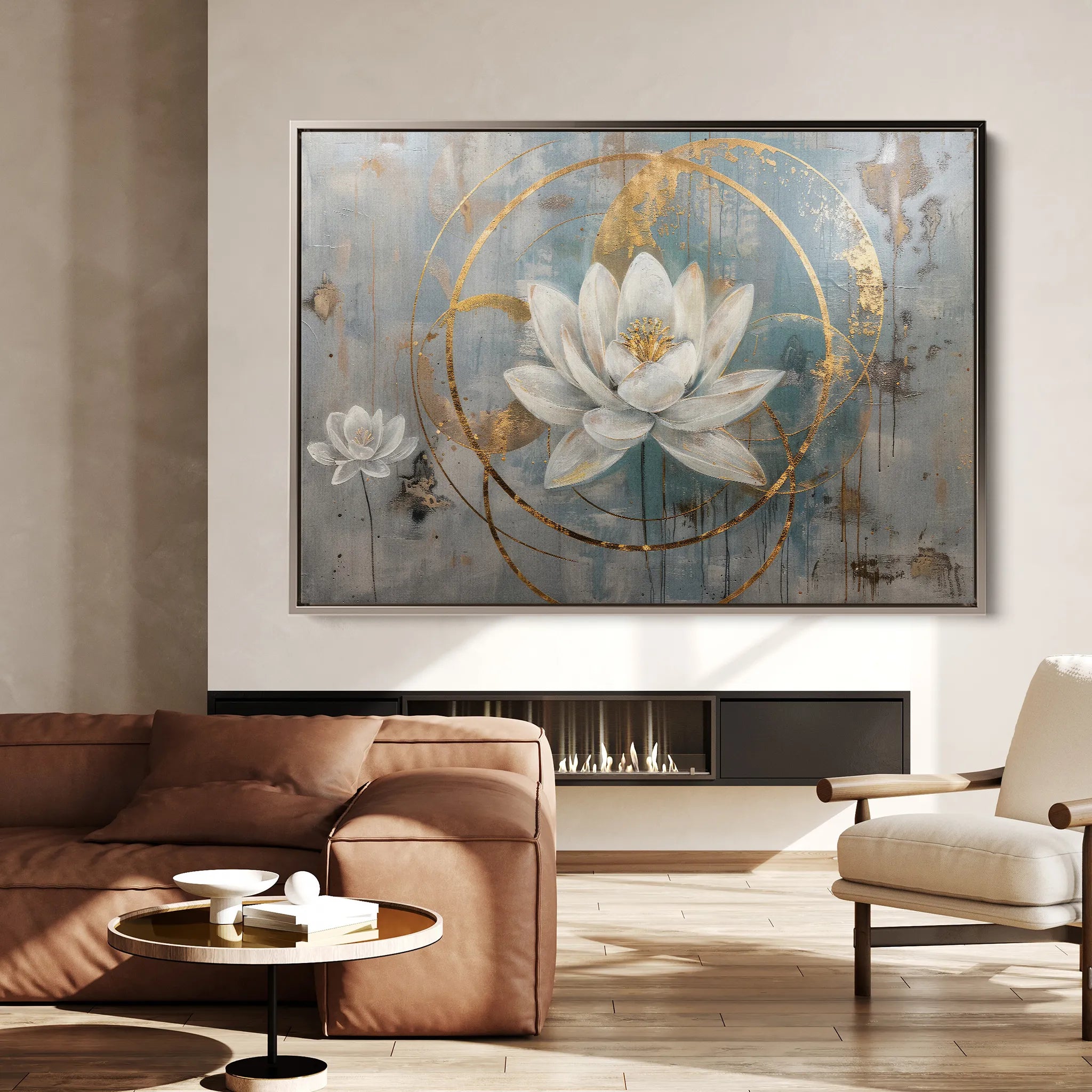 Floral 405 Canvas Art 18" x 24" / 45 x 60 cm / Black