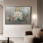 Floral 405 Canvas Art 18" x 24" / 45 x 60 cm / Black