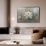Floral 405 Canvas Art 18" x 24" / 45 x 60 cm / Black