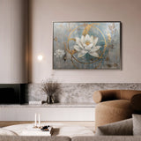 Floral 405 Canvas Art 18" x 24" / 45 x 60 cm / Black