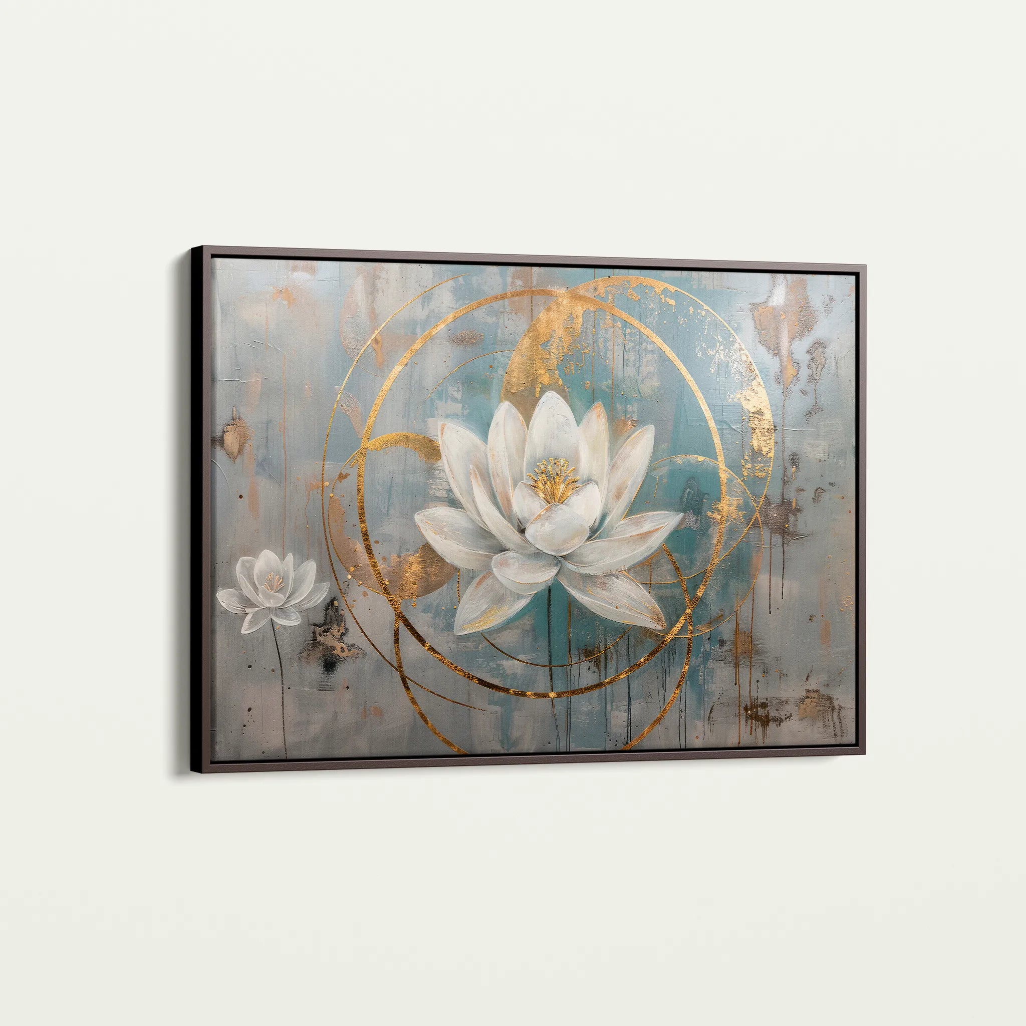 Floral 405 Canvas Art 18" x 24" / 45 x 60 cm / Black