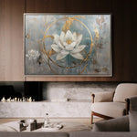 Floral 405 Canvas Art 60 x 40 cm / Black
