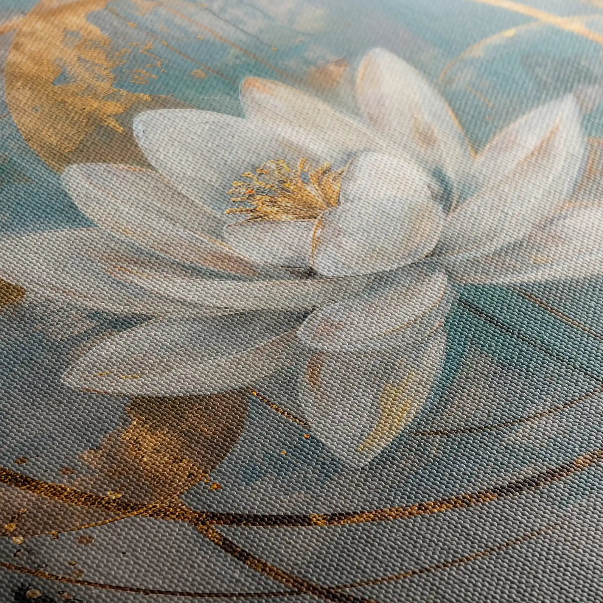 Floral 405 Canvas Art 60 x 40 cm / Black
