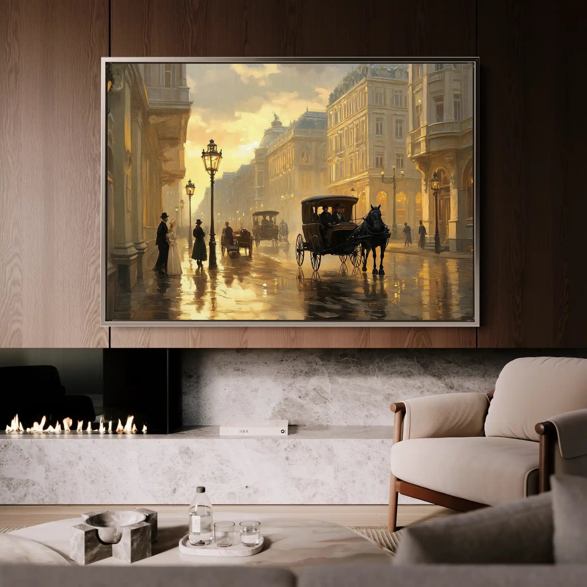 Landscape 405 Canvas Art 60 x 40 cm / Black