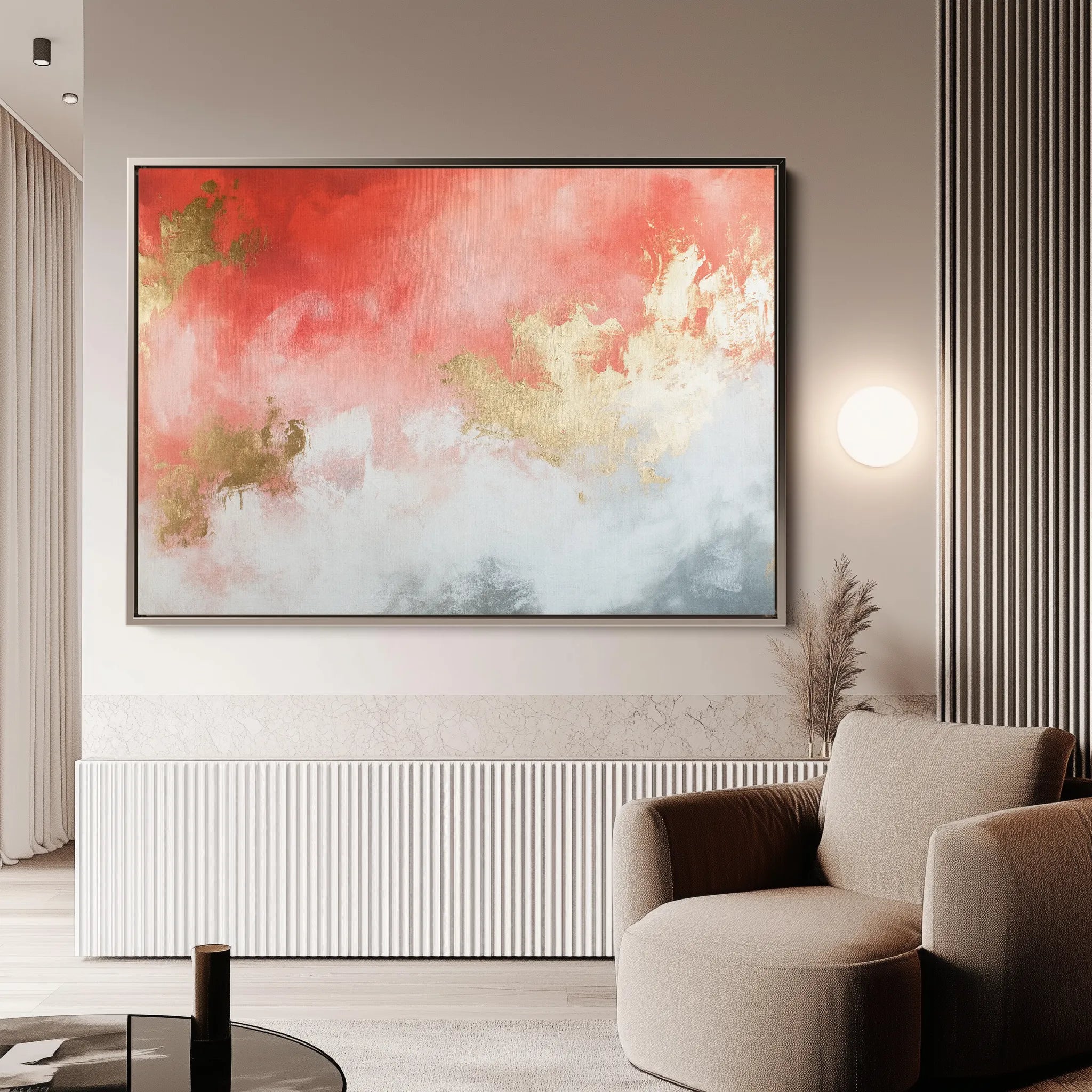 Abstract 406 Canvas Art 18" x 24" / 45 x 60 cm / Black