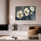 Floral 406 Canvas Art 18" x 24" / 45 x 60 cm / Black