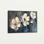Floral 406 Canvas Art 18" x 24" / 45 x 60 cm / Black