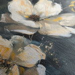 Floral 406 Canvas Art 18" x 24" / 45 x 60 cm / Black
