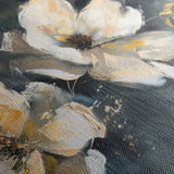 Floral 406 Canvas Art 18" x 24" / 45 x 60 cm / Black
