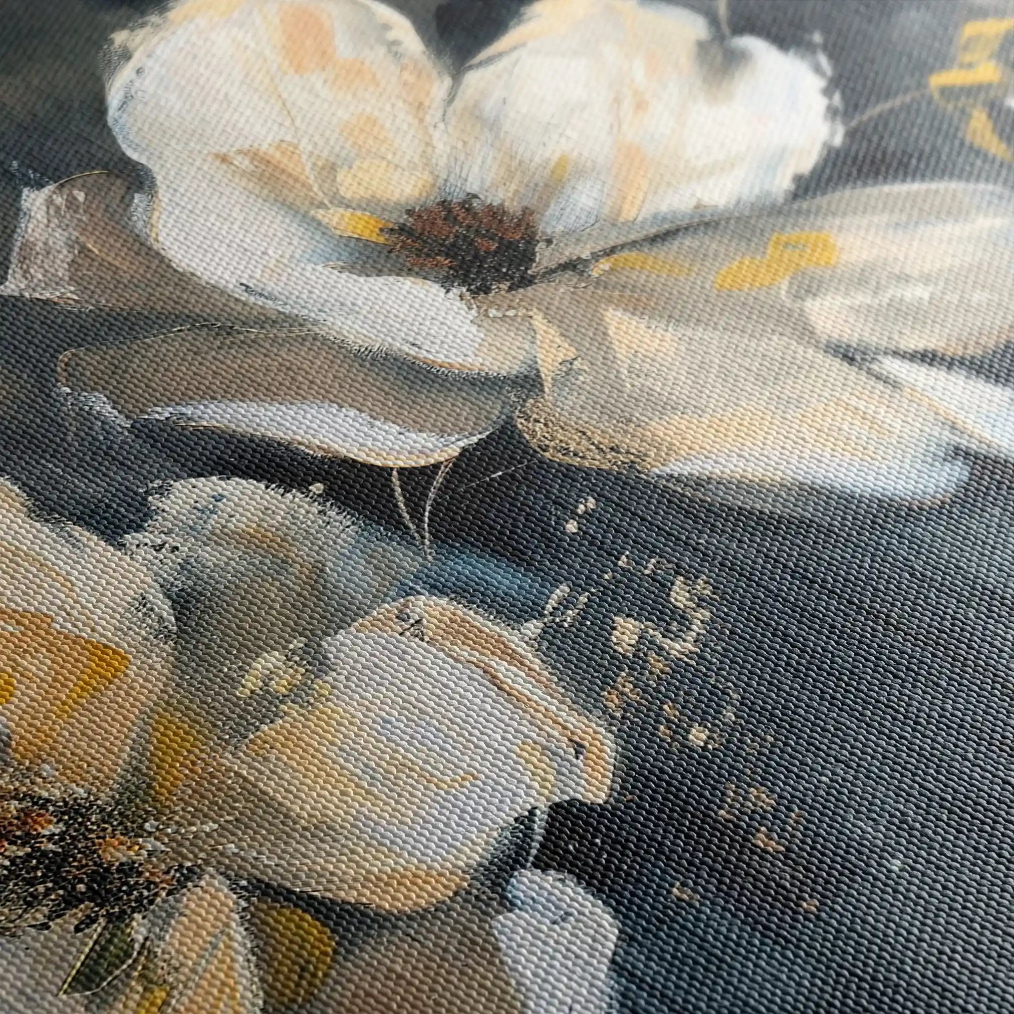 Floral 406 Canvas Art 60 x 40 cm / Black