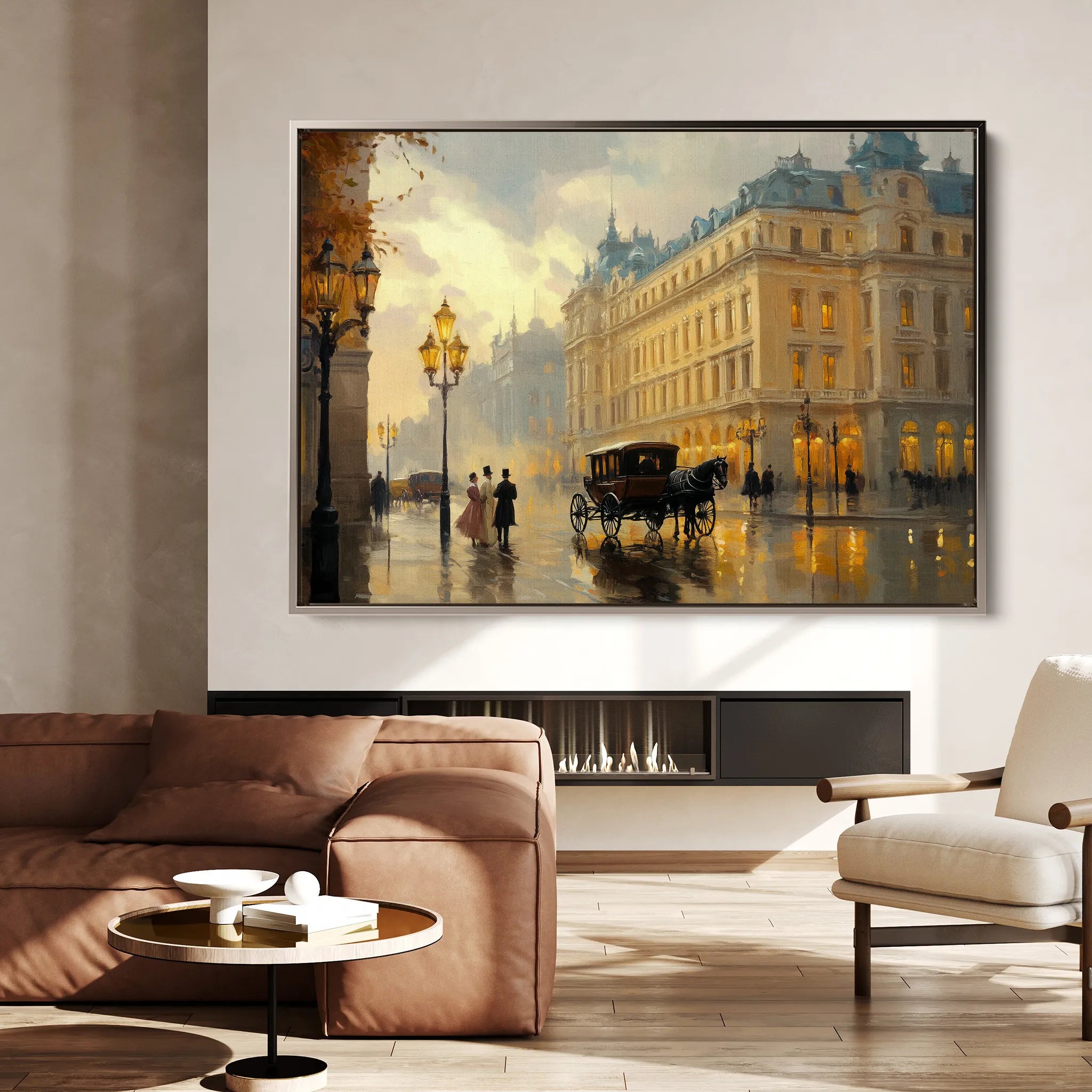 Landscape 406 Canvas Art 18" x 24" / 45 x 60 cm / Black