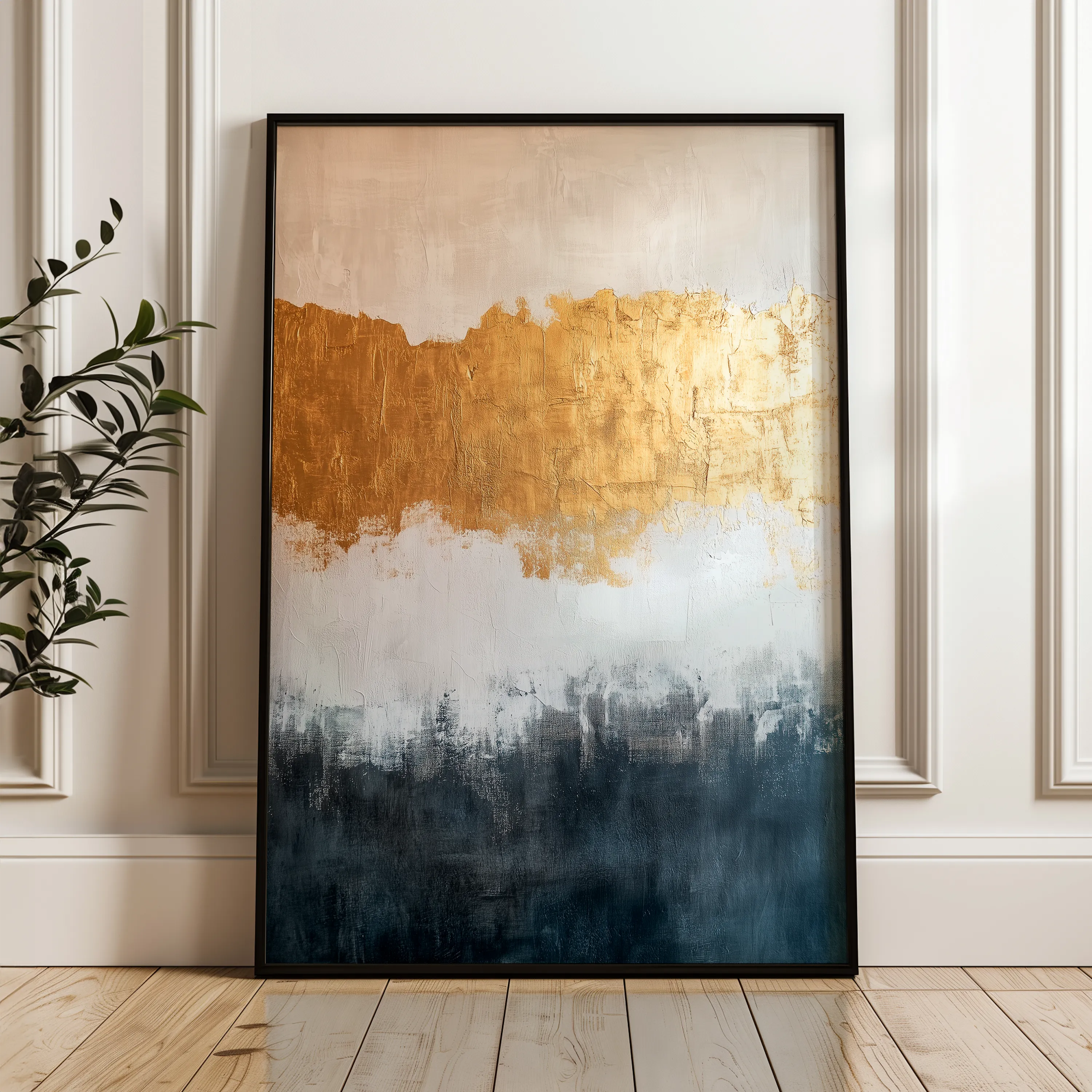 Abstract 407 Canvas Art 18" x 24" / 45 x 60 cm / Black