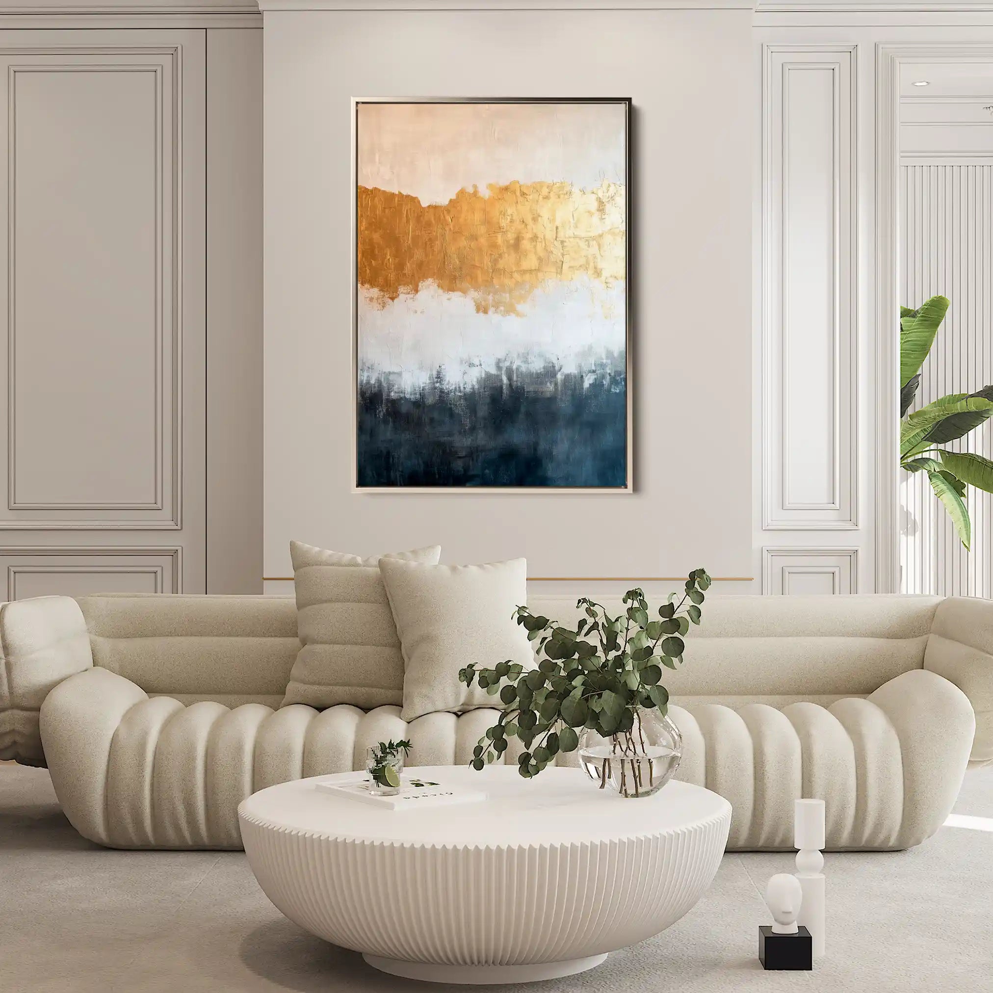 Abstract 407 Canvas Art 18" x 24" / 45 x 60 cm / Black