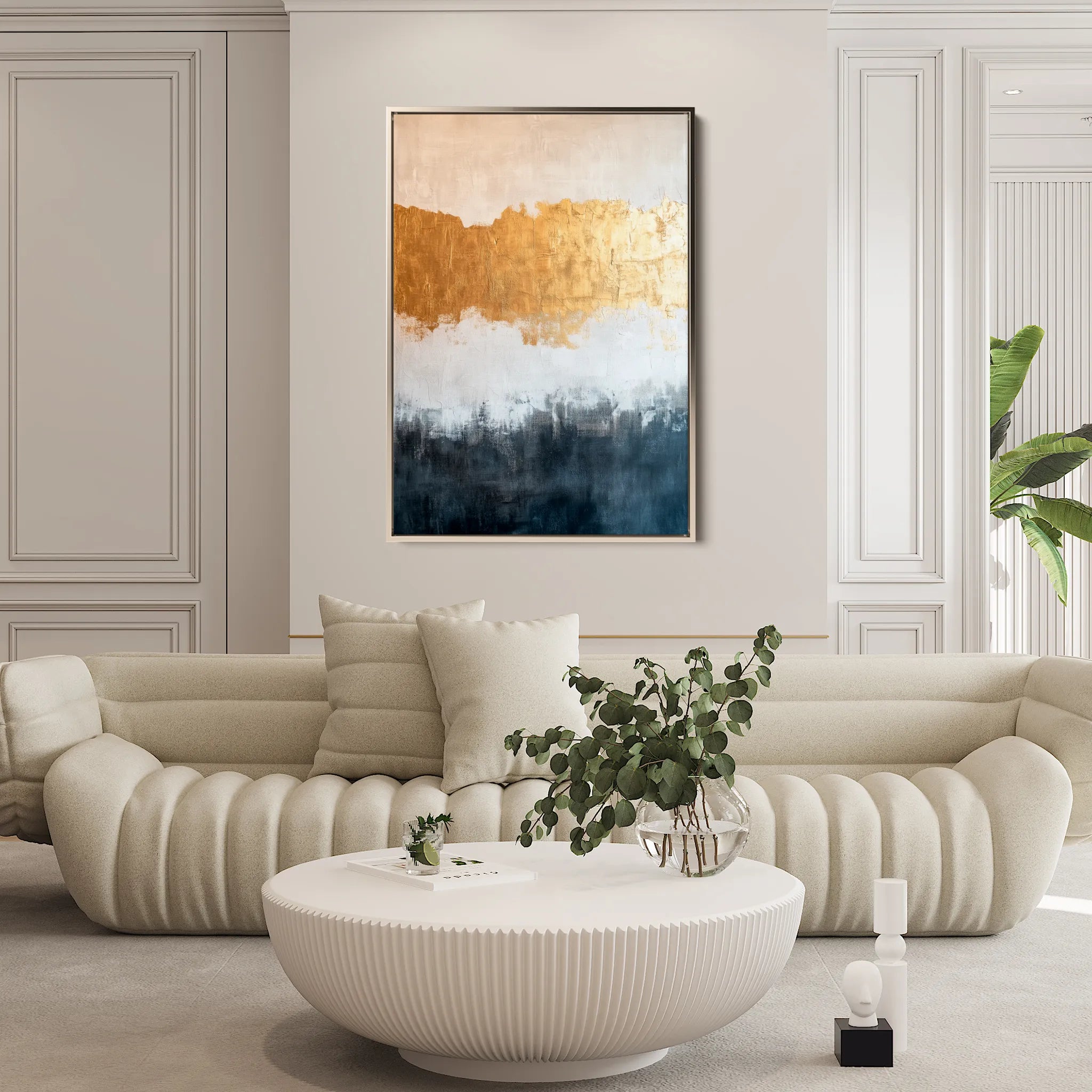 Abstract 407 Canvas Art 18" x 24" / 45 x 60 cm / Black