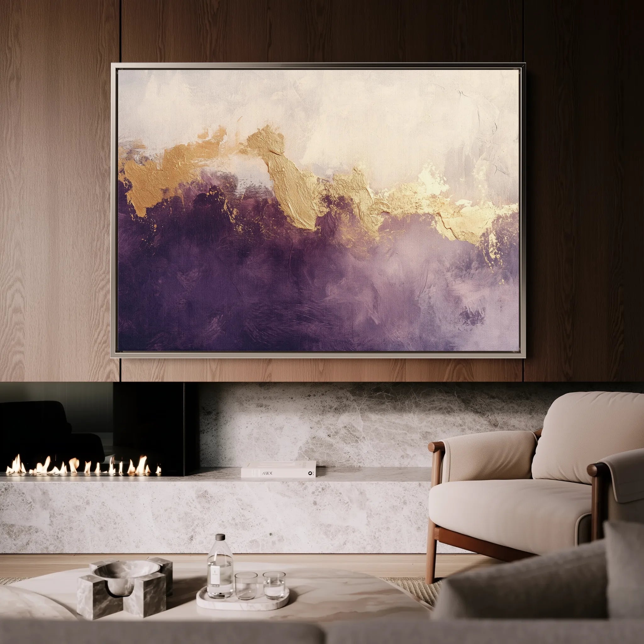 Abstract 408 Canvas Art 18" x 24" / 45 x 60 cm / Black