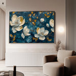 Floral 408 Canvas Art 18" x 24" / 45 x 60 cm / Black