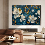 Floral 408 Canvas Art 18" x 24" / 45 x 60 cm / Black