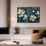 Floral 408 Canvas Art 18" x 24" / 45 x 60 cm / Black