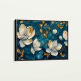 Floral 408 Canvas Art 18" x 24" / 45 x 60 cm / Black