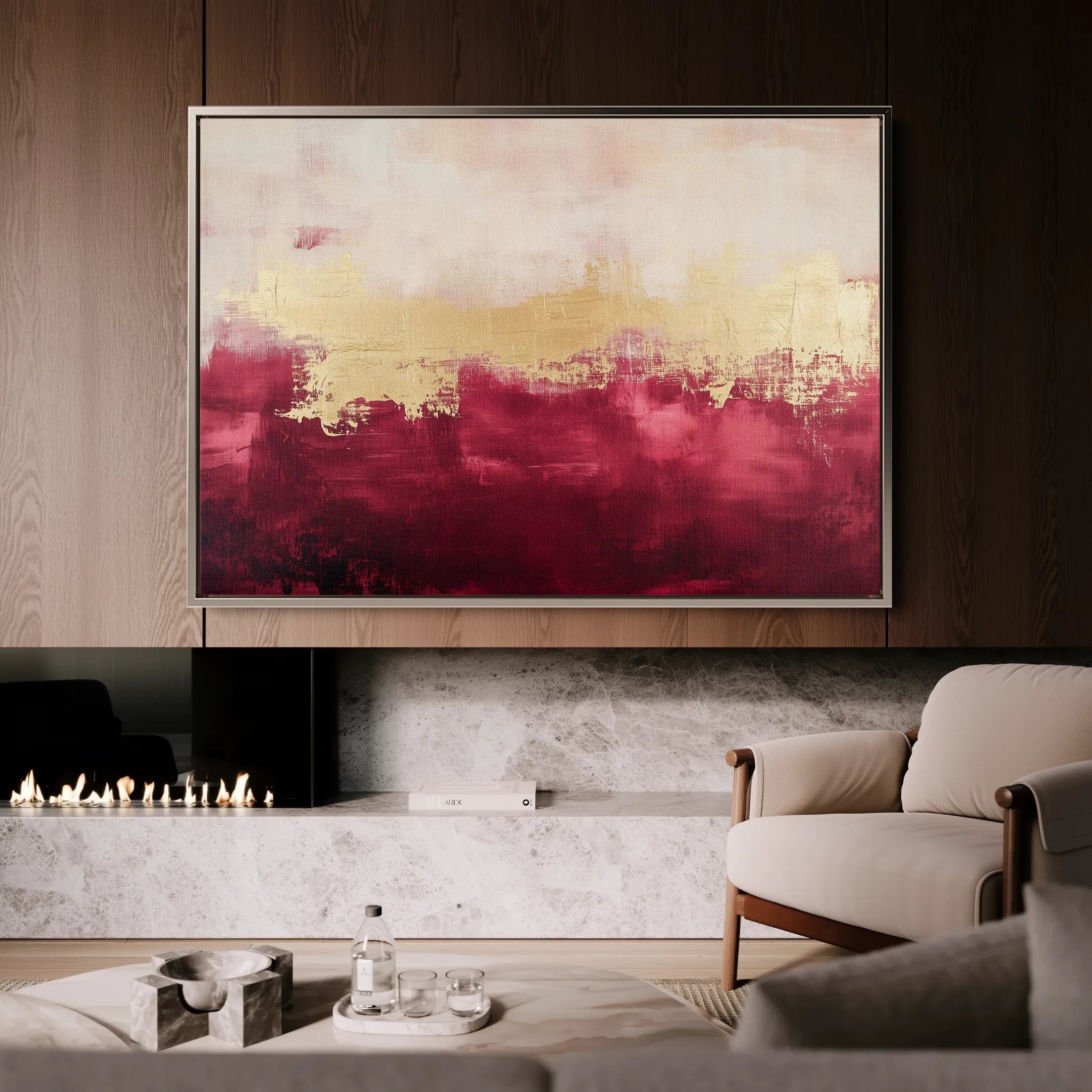 Abstract 409 Canvas Art 18" x 24" / 45 x 60 cm / Black
