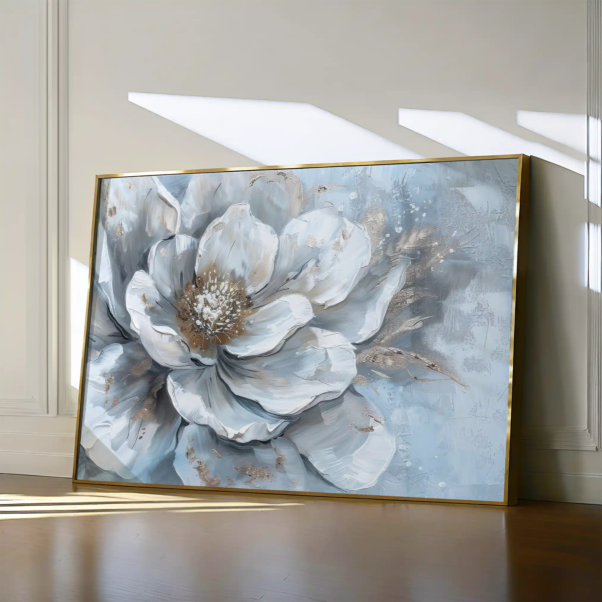 Floral 409 Canvas Art 60 x 40 cm / Black