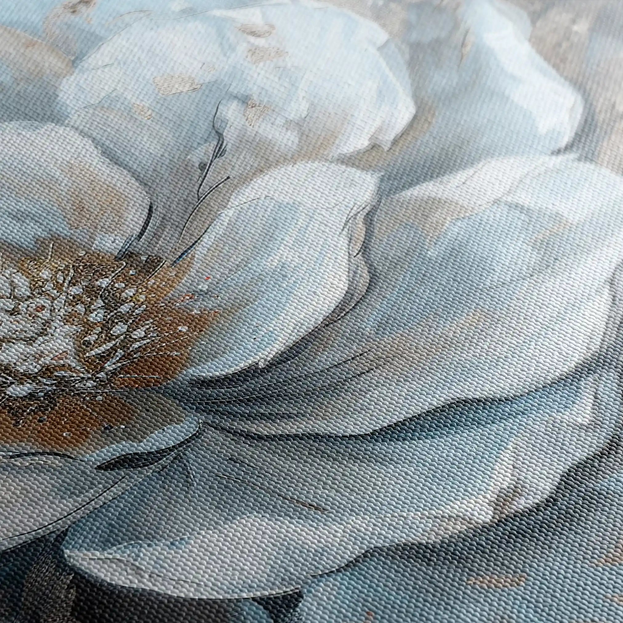 Floral 409 Canvas Art 60 x 40 cm / Black