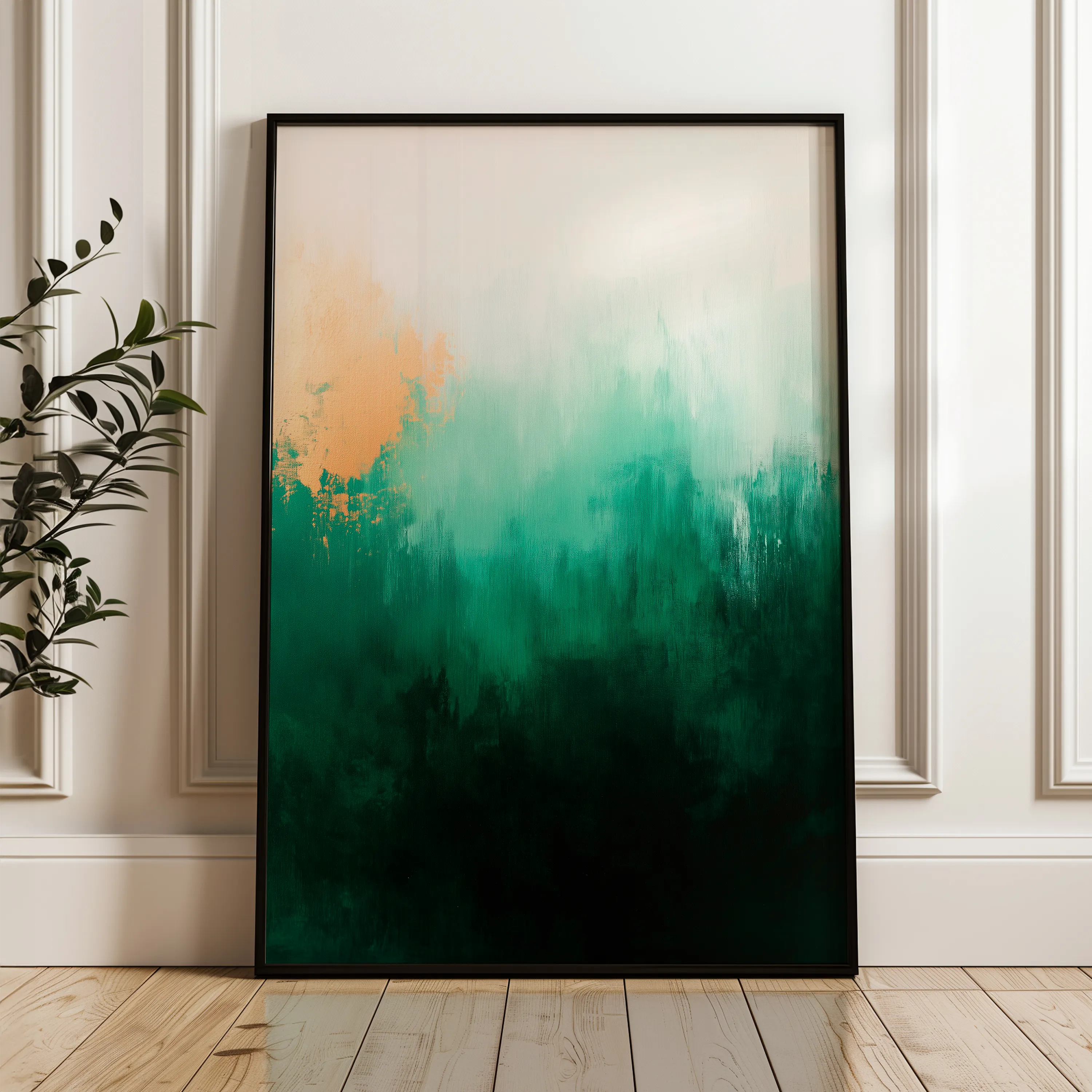 Abstract 410 Canvas Art 18" x 24" / 45 x 60 cm / Black