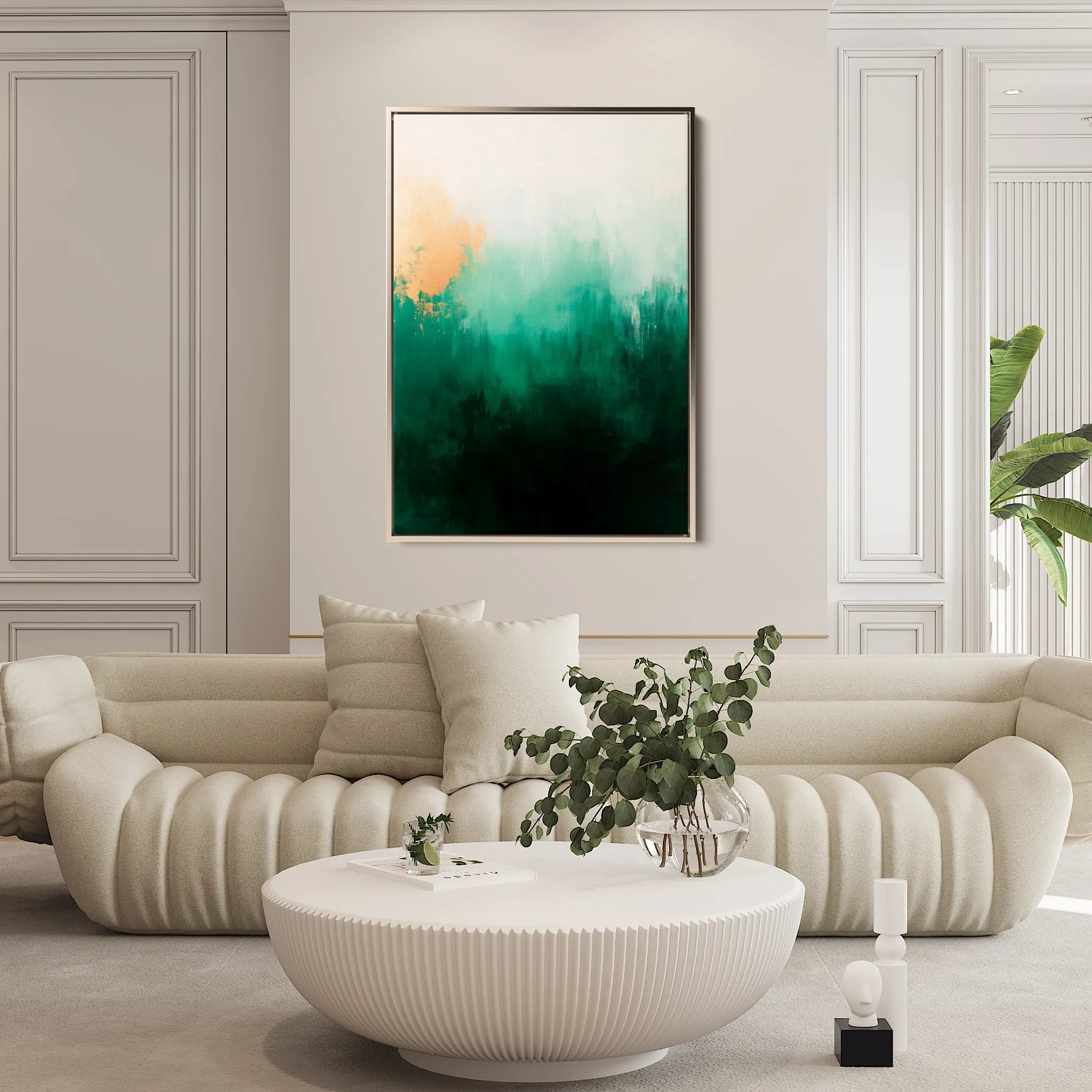 Abstract 410 Canvas Art 18" x 24" / 45 x 60 cm / Black