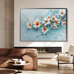 Floral 410 Canvas Art 18" x 24" / 45 x 60 cm / Black