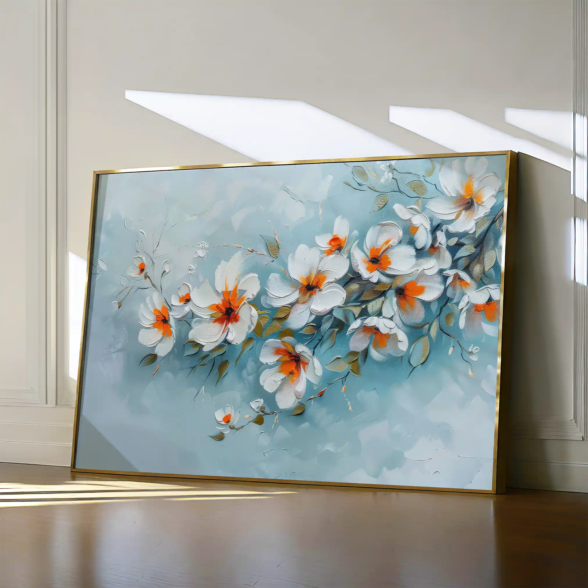 Floral 410 Canvas Art 60 x 40 cm / Black
