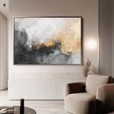 Abstract 411 Canvas Art 18" x 24" / 45 x 60 cm / Black
