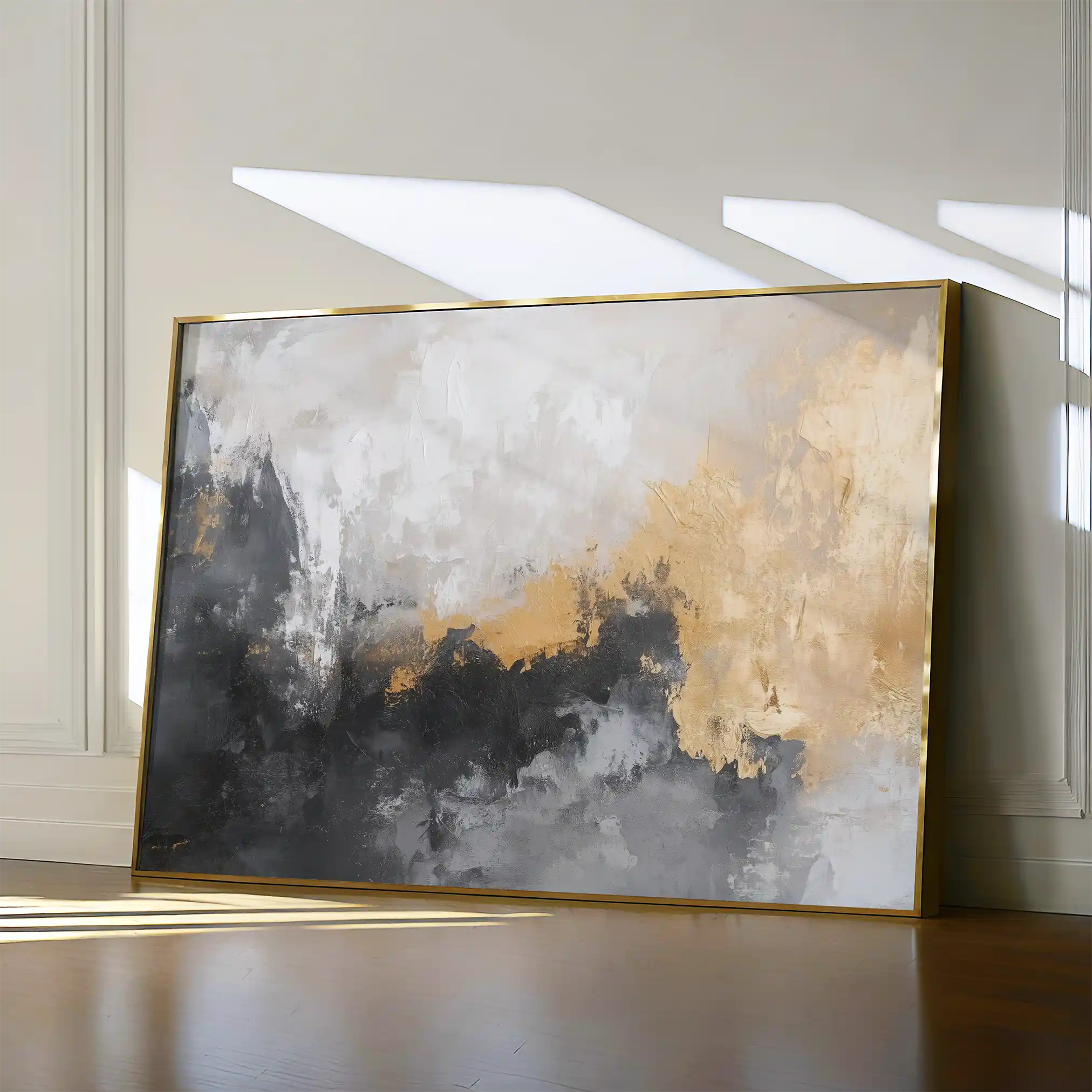 Abstract 411 Canvas Art 18" x 24" / 45 x 60 cm / Black