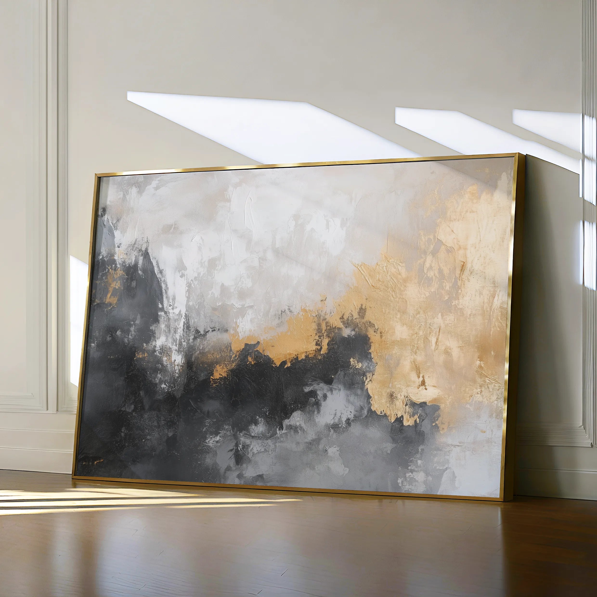 Abstract 411 Canvas Art 18" x 24" / 45 x 60 cm / Black