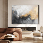 Abstract 411 Canvas Art 18" x 24" / 45 x 60 cm / Black