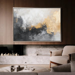 Abstract 411 Canvas Art 18" x 24" / 45 x 60 cm / Black