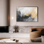 Abstract 411 Canvas Art 18" x 24" / 45 x 60 cm / Black