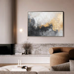 Abstract 411 Canvas Art 60 x 40 cm / Black
