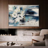 Floral 411 Canvas Art 18" x 24" / 45 x 60 cm / Black