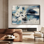 Floral 411 Canvas Art 18" x 24" / 45 x 60 cm / Black