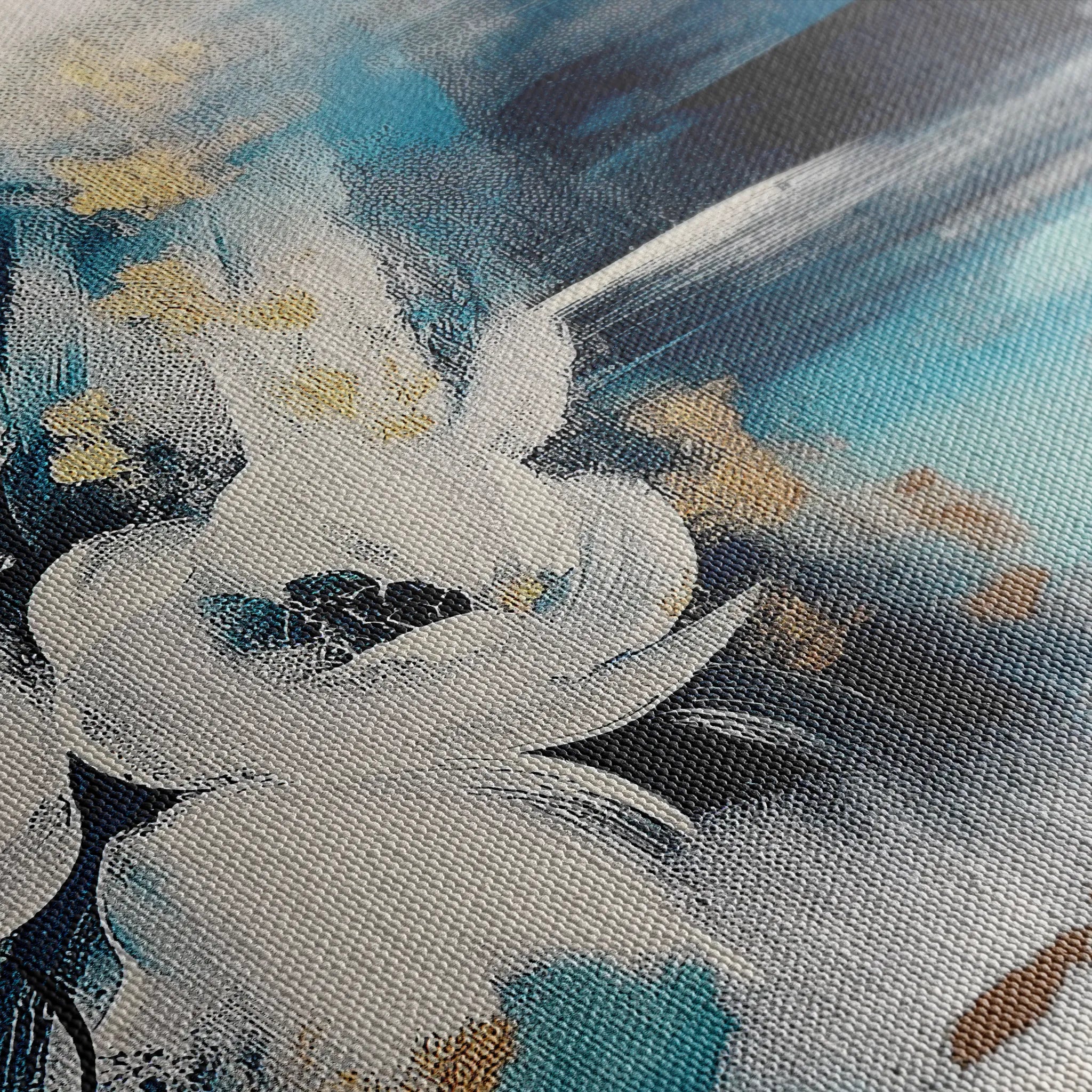 Floral 411 Canvas Art 18" x 24" / 45 x 60 cm / Black