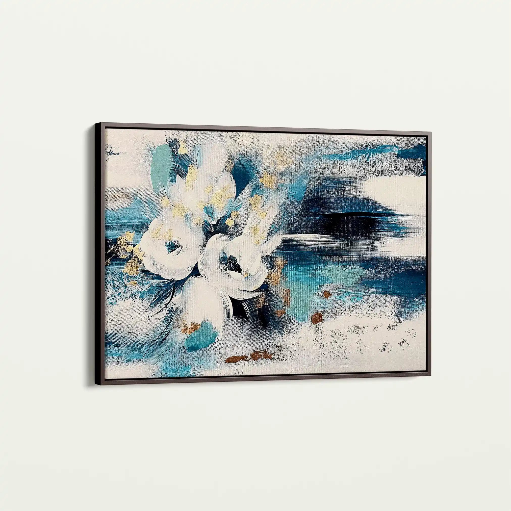Floral 411 Canvas Art 60 x 40 cm / Black