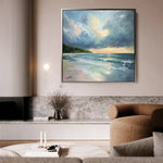 Landscape 411 Canvas Art 16" x 16" / 40 x 40 cm / Black