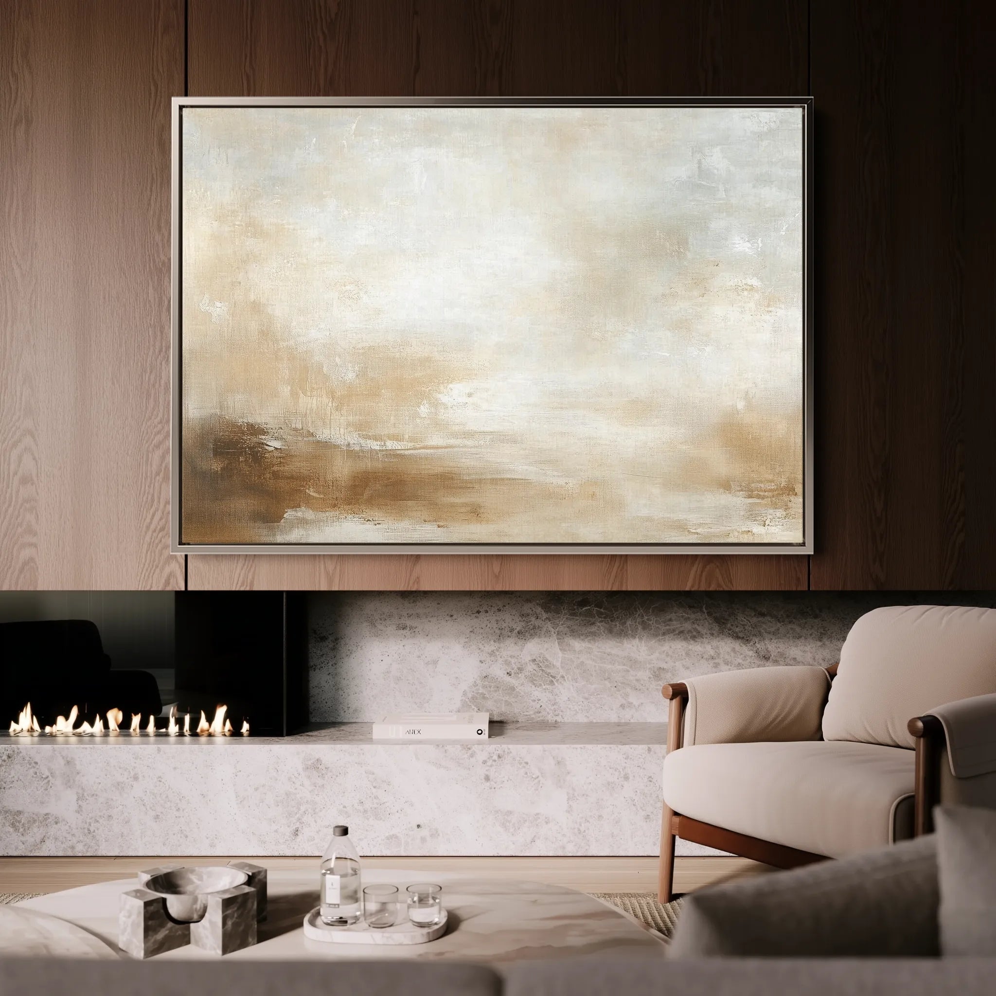 Abstract 412 Canvas Art 18" x 24" / 45 x 60 cm / Black