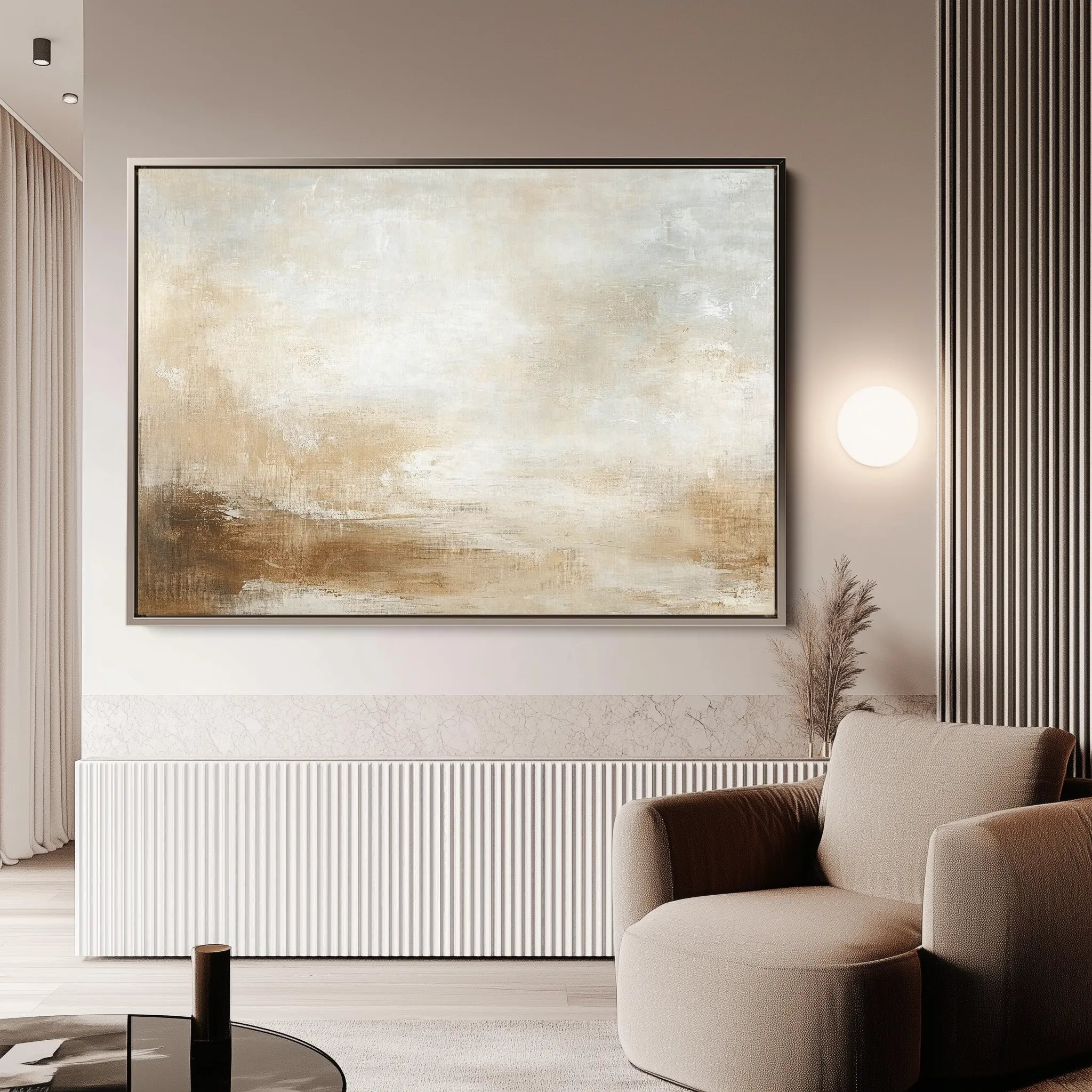 Abstract 412 Canvas Art 18" x 24" / 45 x 60 cm / Black