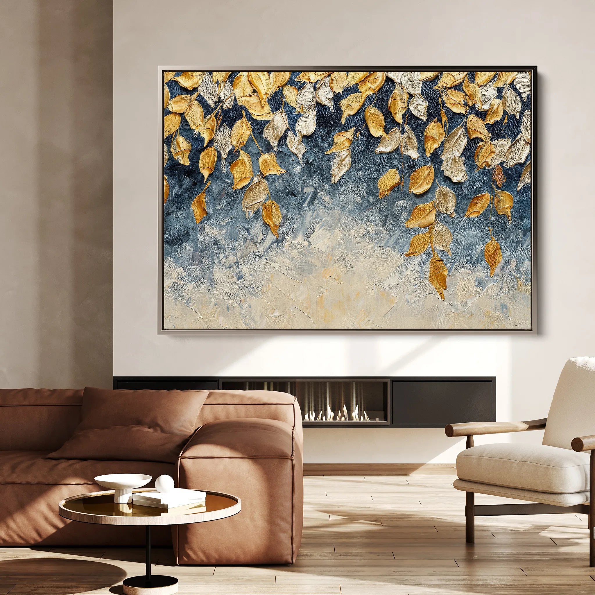 Floral 412 Canvas Art 18" x 24" / 45 x 60 cm / Black